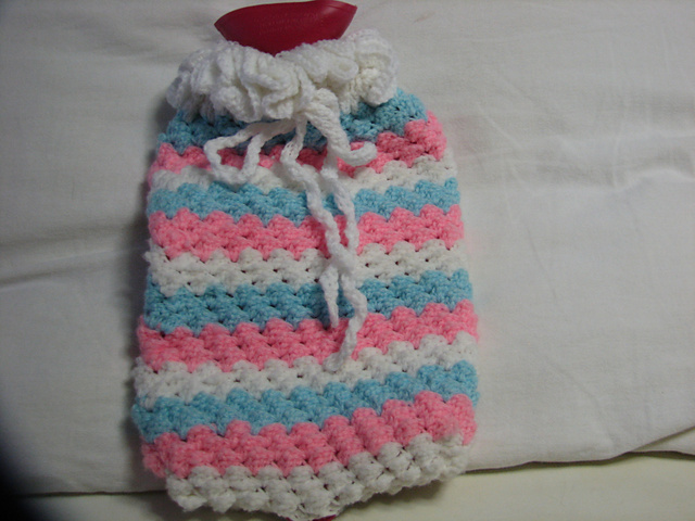 Hot Water Bottle Cover Sideways Shell Design