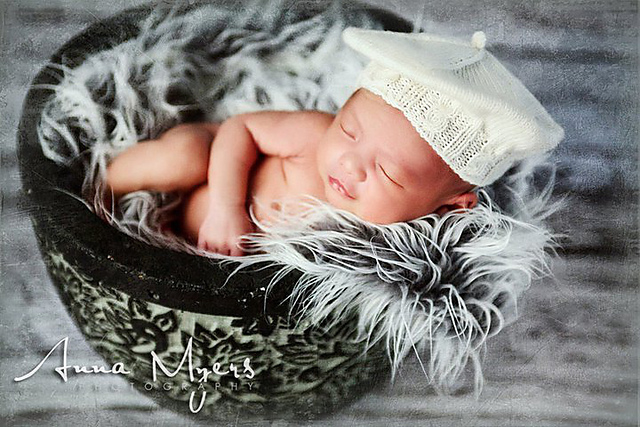 the cable baby beret...