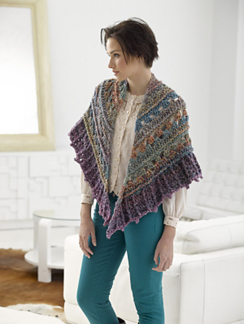 Falling Water Two-Tone Shawl