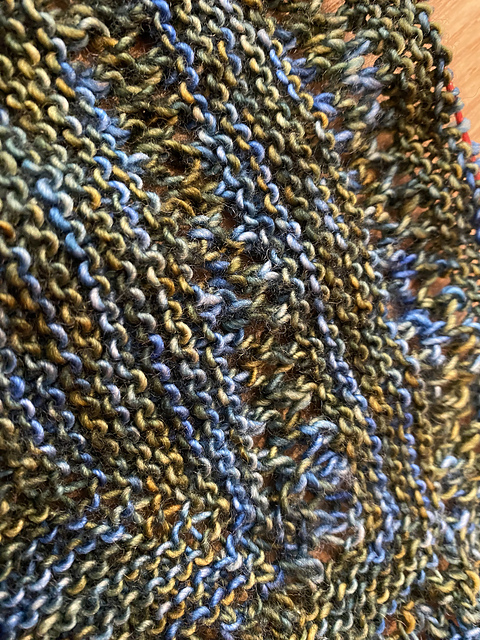 Lazy garter & lace scarf