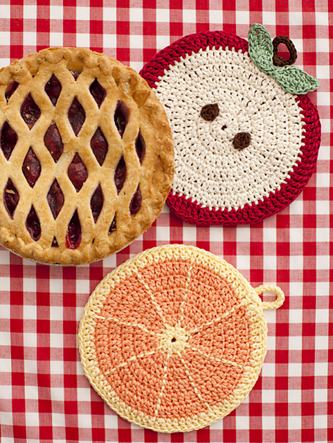 Apple and Orange Potholders