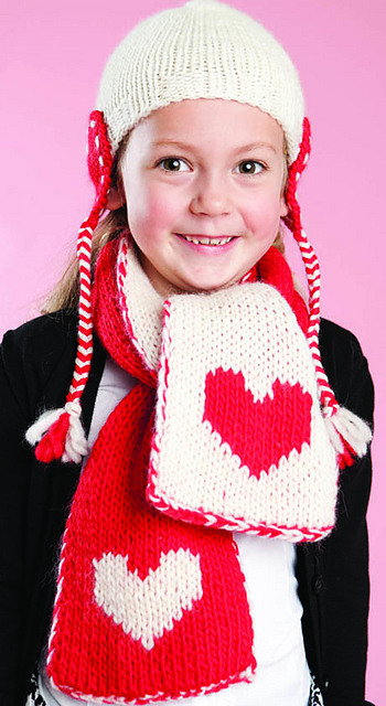 Heart Scarf (Double Knit)