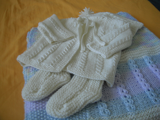 Mock Cable Layette #738-5