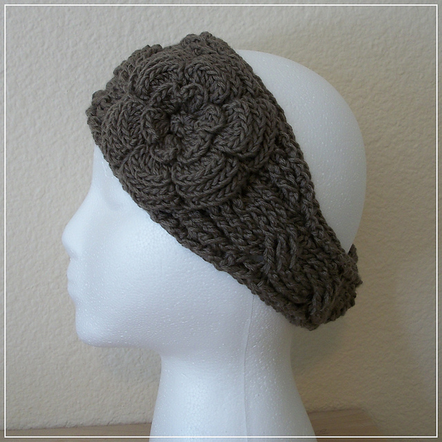 Modified "Twist" Headband with Irish Rose