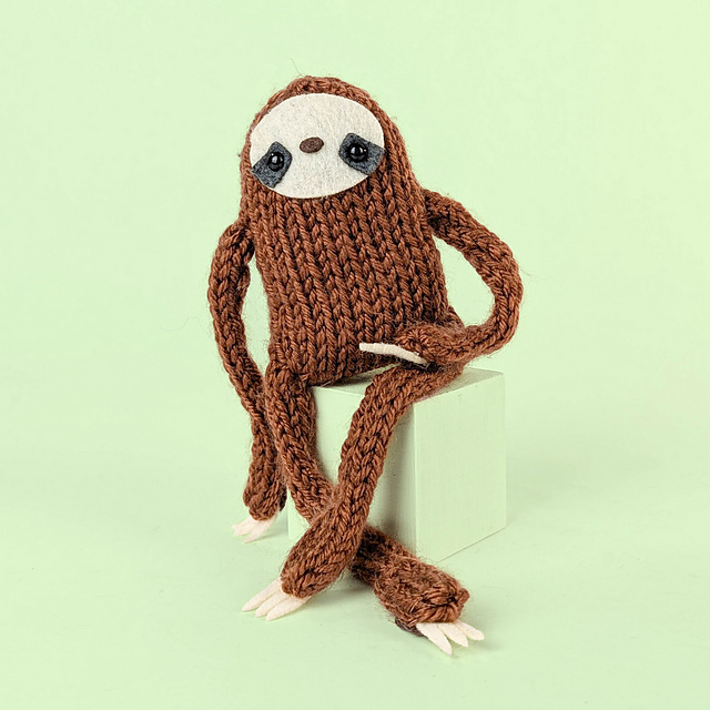 Snuggly Sloth Knit Toy