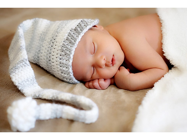 Long Tail Newborn Hat