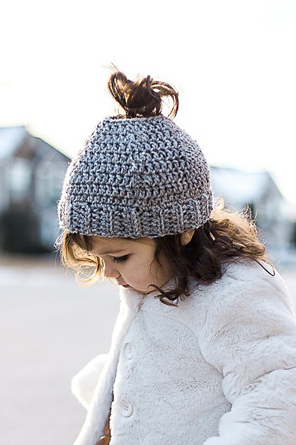 Toddler/Child Easy Messy Bun Hat