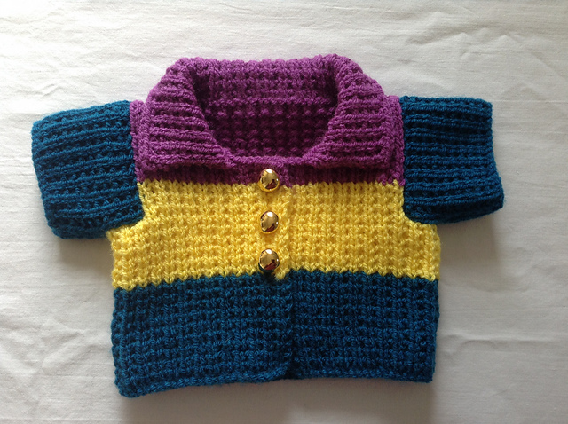 Teddy bear ribbed jacket