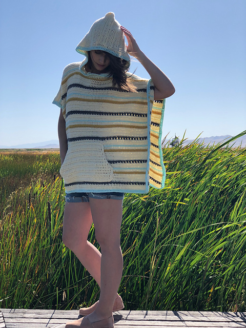 The Cross Stripe Poncho