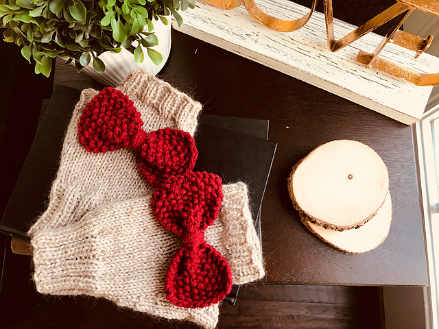 Sweetheart Bow Fingerless Gloves