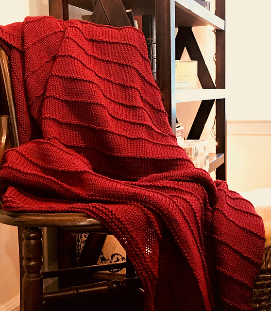 Easy Purl Striped Afghan