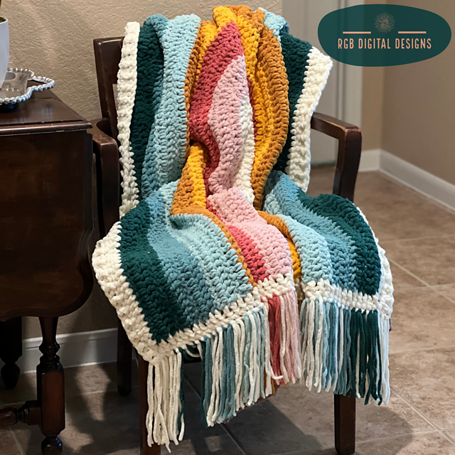 Plush Rainbow Blanket