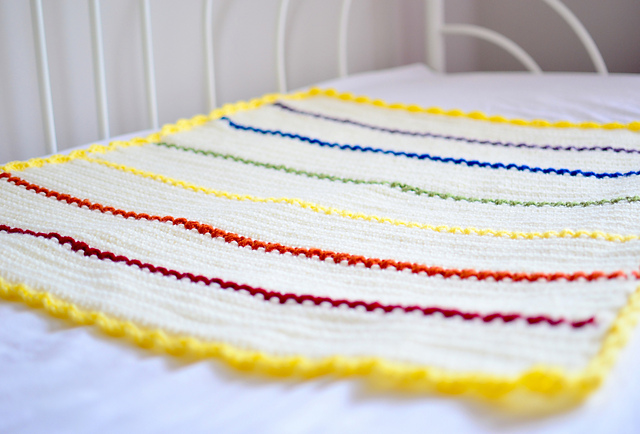 Rainbow Stripe Baby Blanket