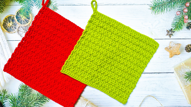 Christmas Square Potholder
