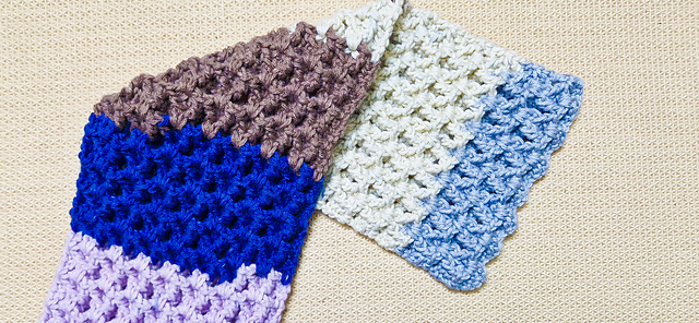 Easy One Row Repeat Textured Scarf