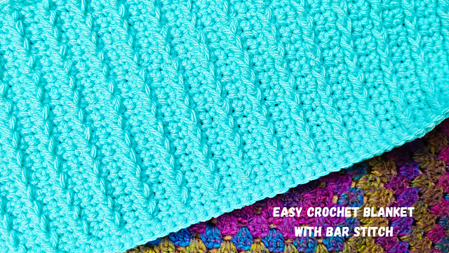 Easy Blanket With Bar Stitch