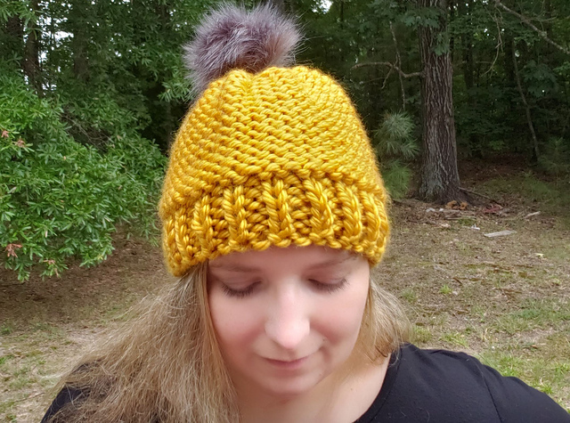 Quick Ribbed Knitted Hat