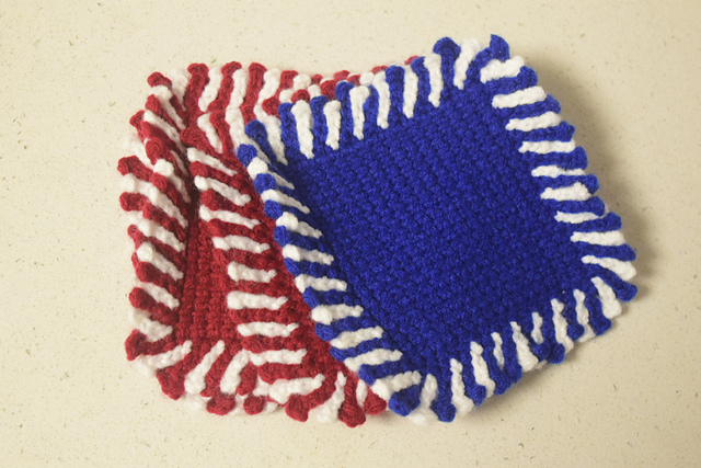 Tunisian Crochet coaster