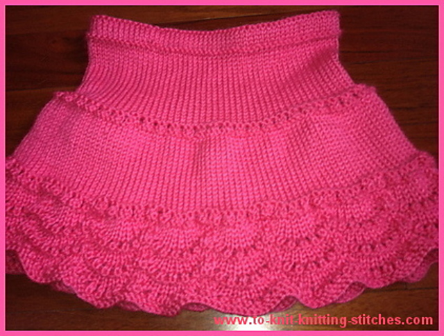 Pink Scallop-Edge Skirt