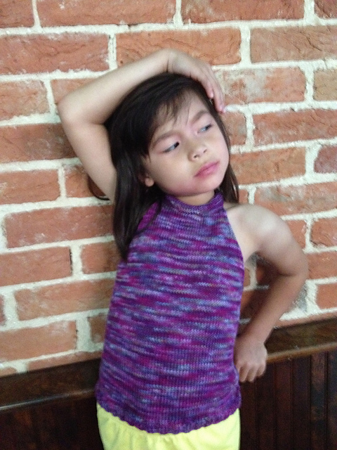 Girl Tank Top With Cross Back