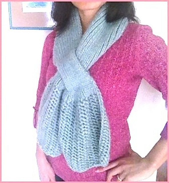 Ravelry: Lunar Azul Scarf pattern by Ratchadawan Chambers