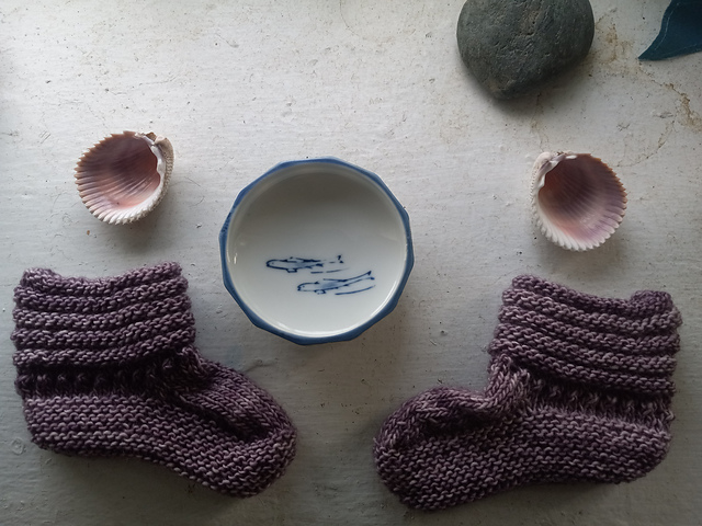 Yellow Quaker Stitch Booties