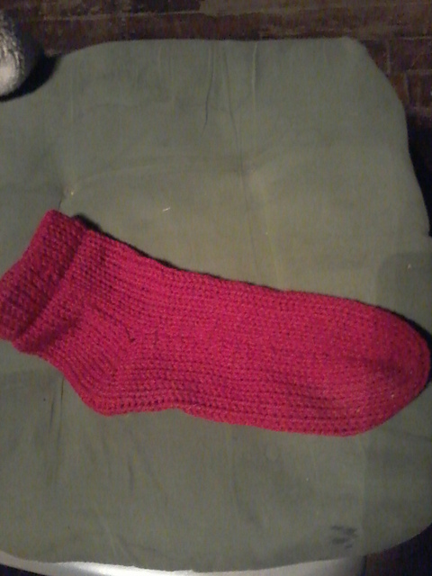 Machine knit socks/slippers