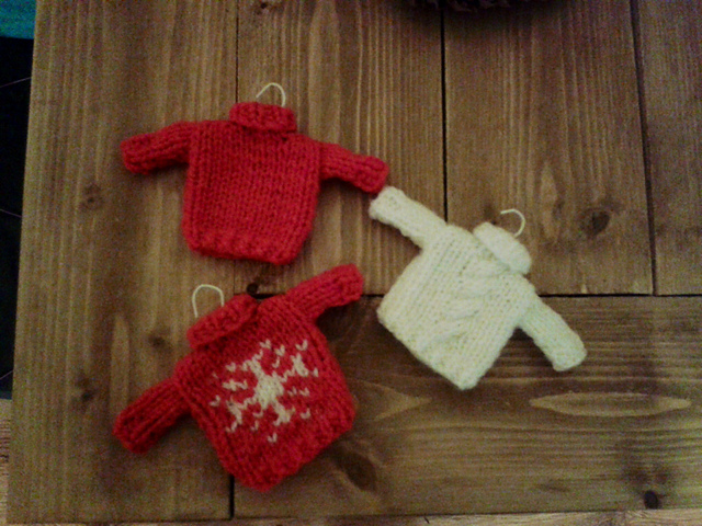 Mini christmas sweaters