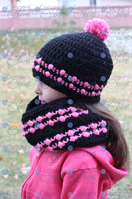Kid's Puff-Bubble Hat & Cowl