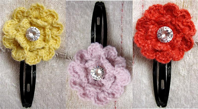 Hair-grip 3 – Small rose
