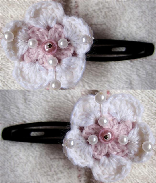 Hair-grip 10 – Peach flower 2