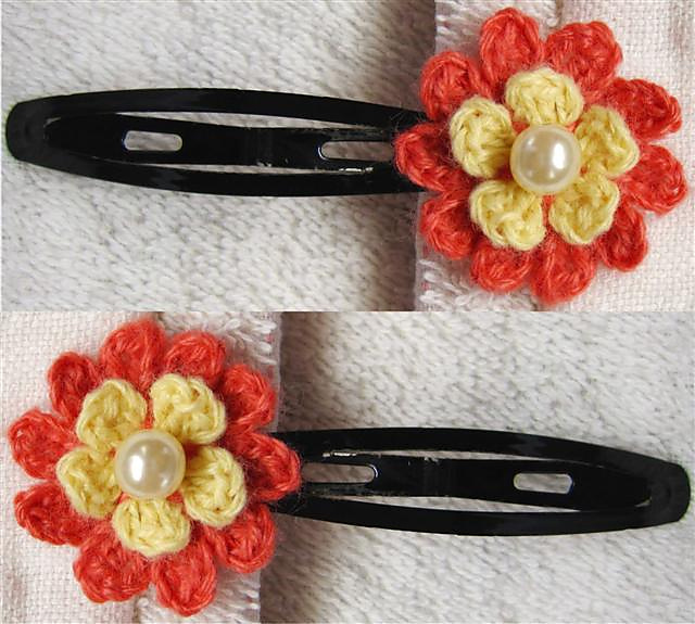 Hair-grip 17 – Peach flower 4