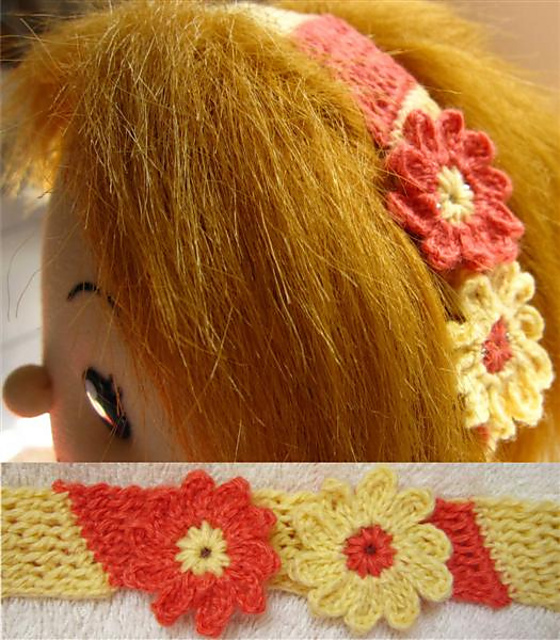 Head band 12 – Yellow with red stripes