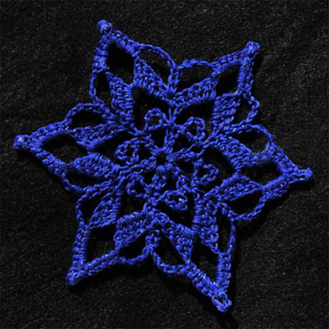 Dark Blue Snowflake