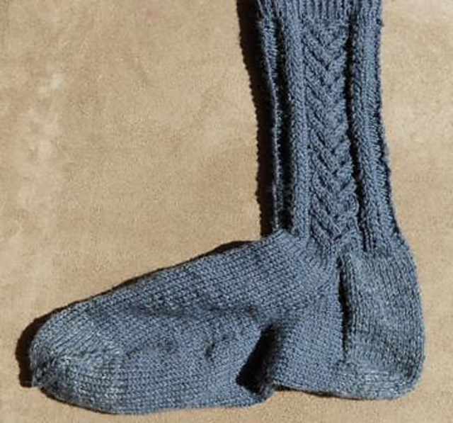 Gray Cable Socks