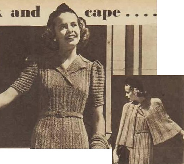 Gay knitted frock and cape