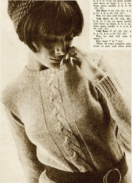 Skinny Sweater With Centre Cable