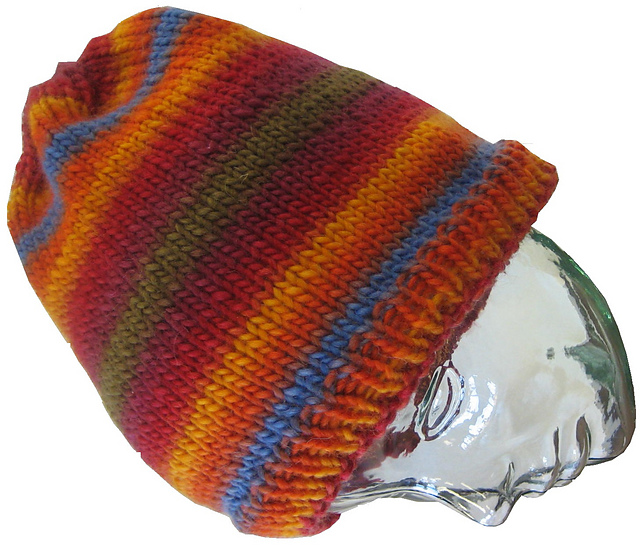 Multi Gauge Hat on 2 Needles