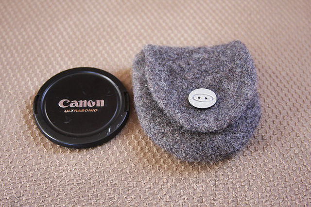 Felted Camera Lens Cap Holder