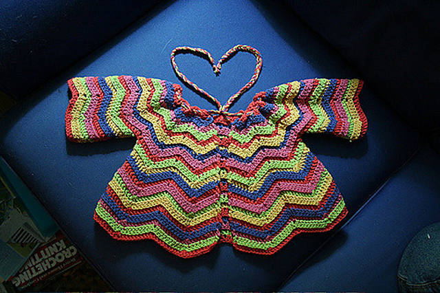 慈雨 ✨ 変形ニット アシンメトリー 千鳥格子 パッチワーク風　コットンウール Ravelry: Crochet Baby Set #201 pattern by Nell Armstrong