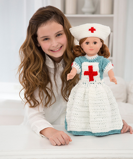 Caring Nurse Doll to Crochet