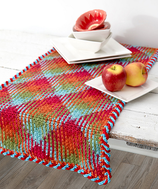 Planned Pooling Argyle Table Runner