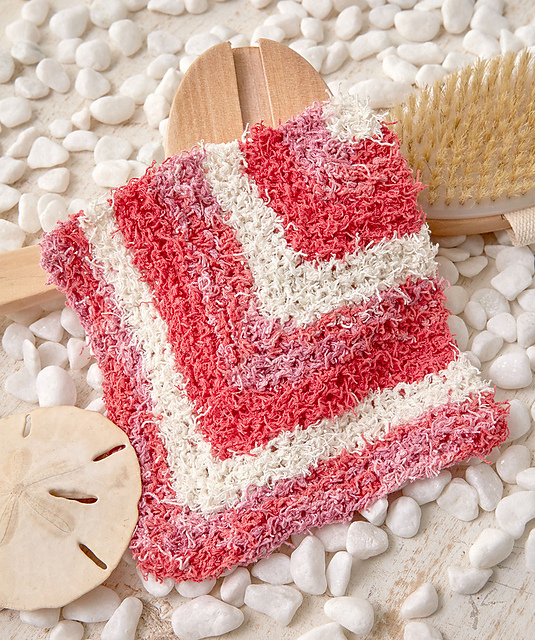 Mitered Stripes Washcloth