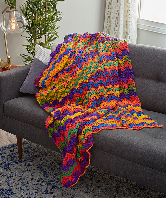 Vibrant Stripes Throw