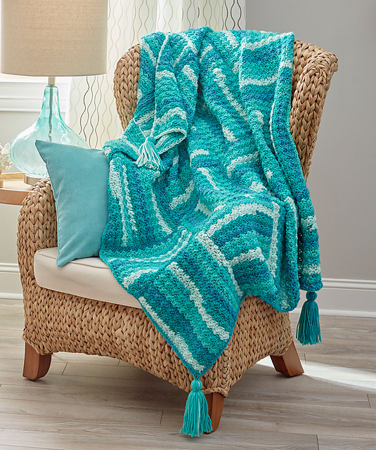 Wavy Squares Throw