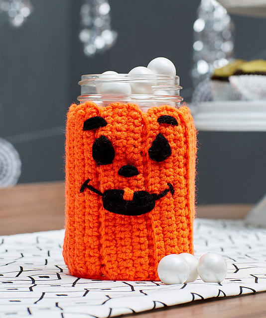 Spooky Pumpkin Jar Cozy