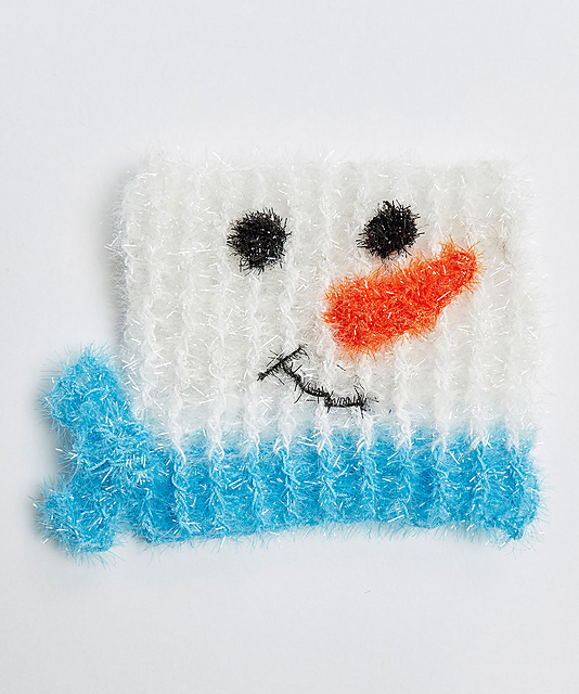 Snowman in the Square Scrubby