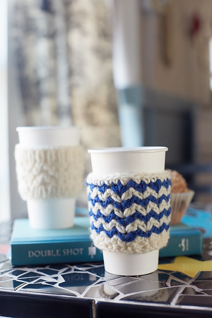 Zigzag Crochet Cup Cozy