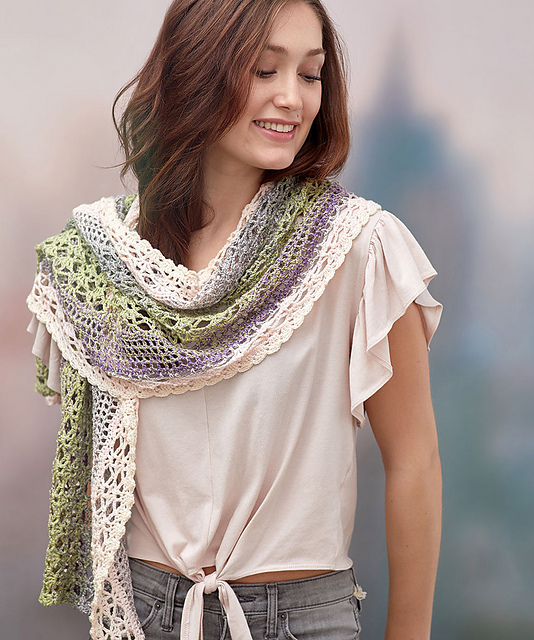 Delicate Shells Crochet Shawl