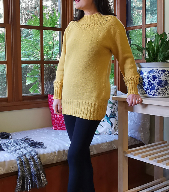 Golden Fall Top Down Sweater